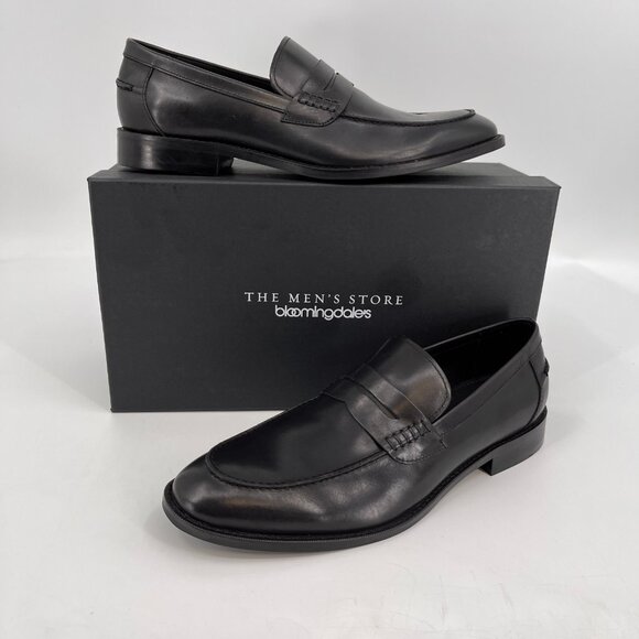 Bloomingdale’s Men’s Store Penny Loafer Black Size 10.5 Leather Slip On main image 16